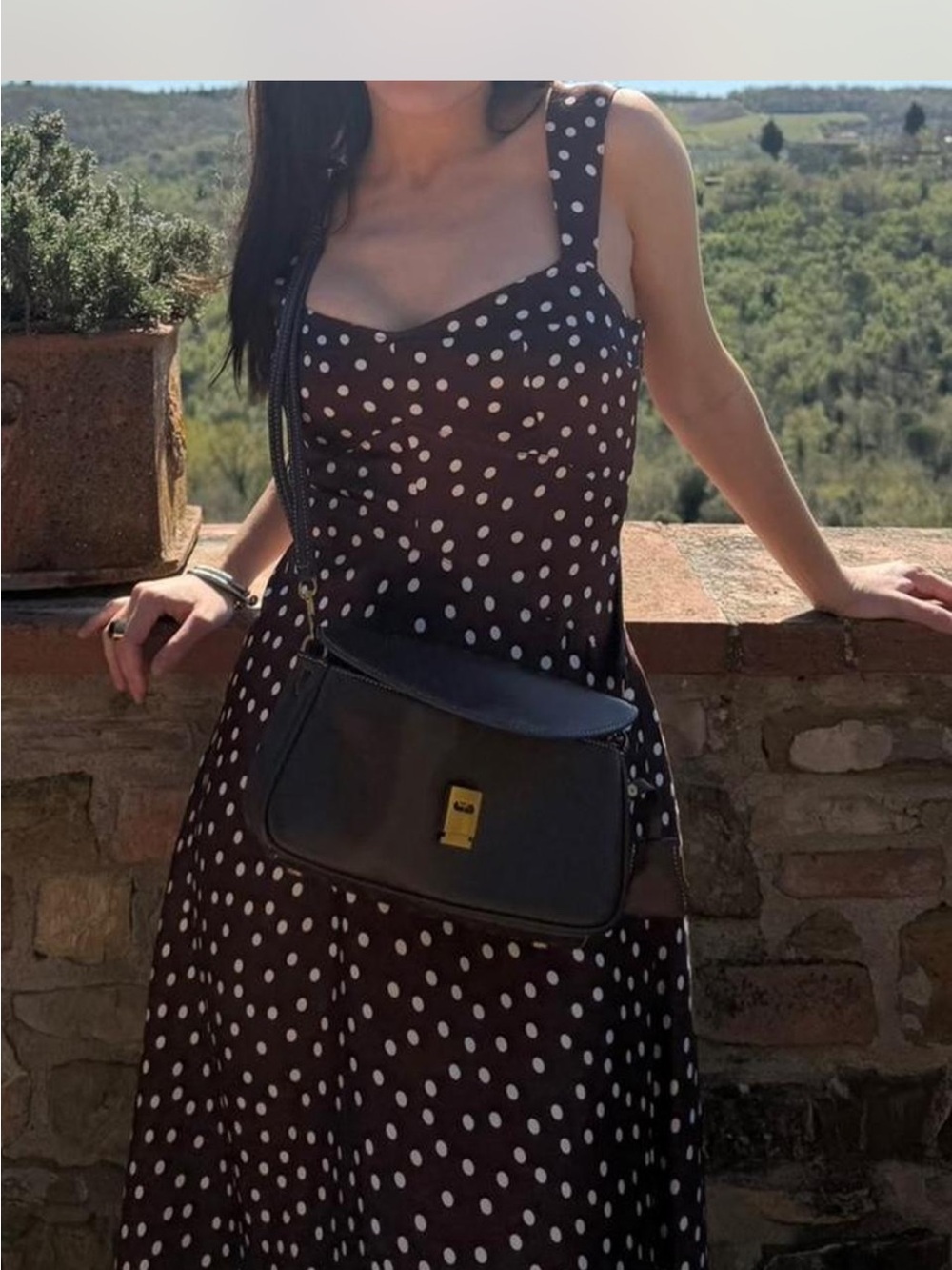 Anthropologie Maeve Sleeveless slip dress Polka Dot Satin Midi Dress - Picture 4 of 4